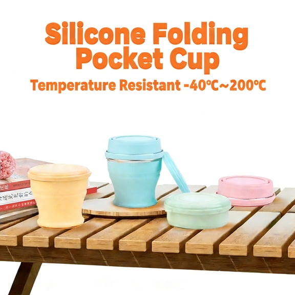 SIMDOO 4Pcs Collapsible Cups, Silicone Collapsible TravelCup, Expandable Folding Camping Drinking Cup with Lids Reusable Small Portable Mugs-Cup for Travel, Camping, Hiking,Outdoor Sports