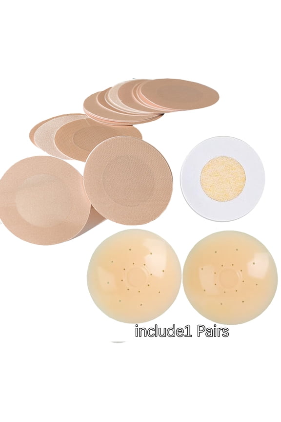 50 Pairs (100 Pieces) Nipple Pasties Disposable Nipple Covers for Women, Latex Free Satin Breast Petals