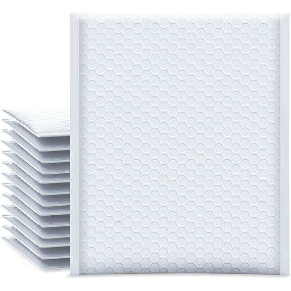 SIMDOO Bubble Mailers 8.5x12 Inch White 25 Pack Usable Size 8.5x11 Poly Padded Envelopes #2 Medium Mailing Opaque Packaging Postal Self Seal Waterproof Boutique Shipping Bags for Clothes Makeup