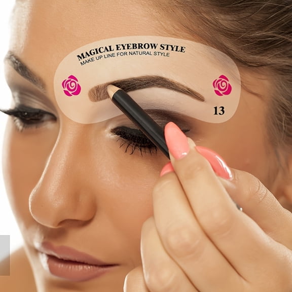 SIMDOO Magic Eyebrow Template, a reusable eyebrow shape template that is easy for beginners and professionals to use (5-piece set of 120)
