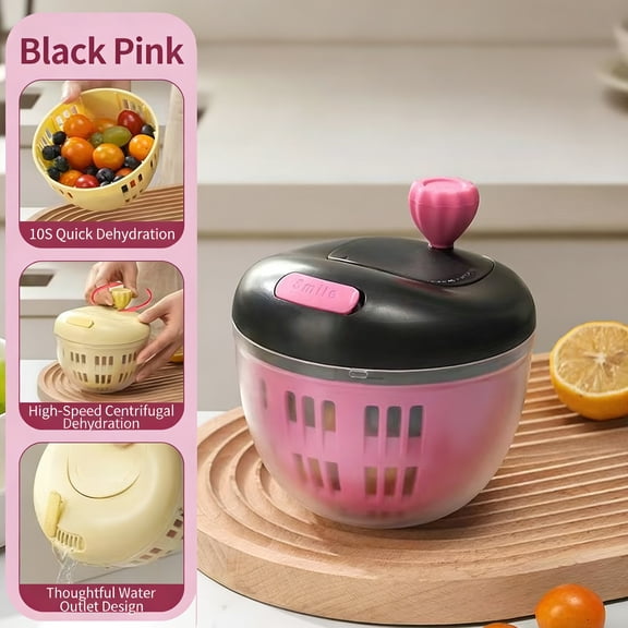 SIMDOO Salad Spinner Capacity, Easy to Clean Lettuce Spinner with Bowl, Vegetable Washer Dryer Dishwasher Safe Ideal for Vegetables and Fruits without BPA