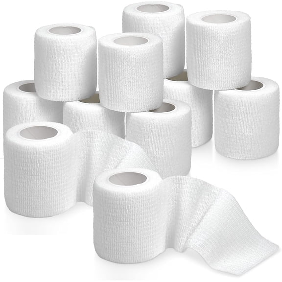 SIMDOO Self-Adherent Cohesive Compression Bandages, 2" x 5 Yards, 12 Count, Rainbow Colors