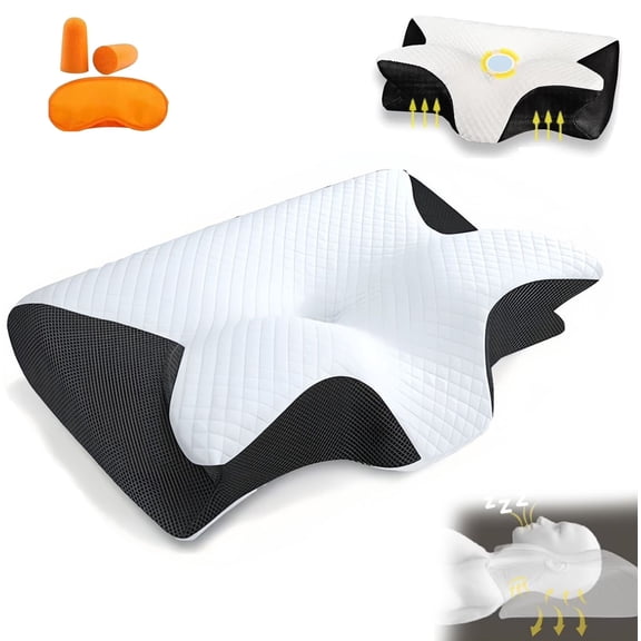 SIMDOO Sleep Apnea Pillow, 2026 Upgrade Cervical Neck Pillow, Ergonomic Memory Foam Breathable Contour Pillow, Side Sleeper Pillow