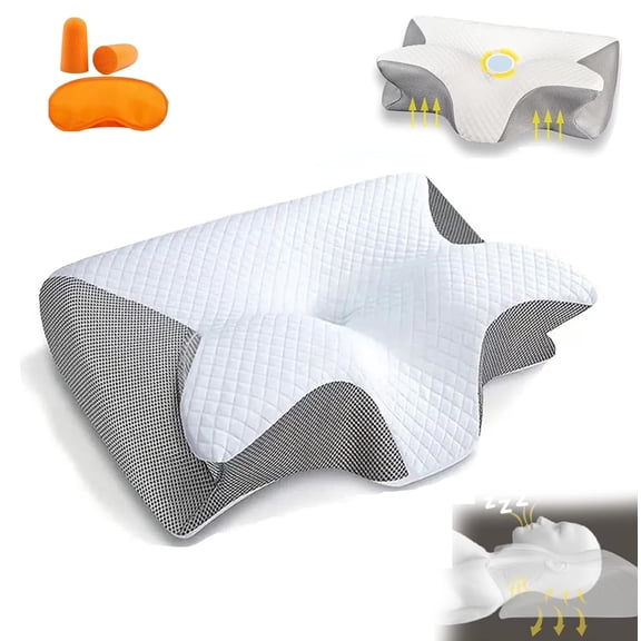 SIMDOO Sleep Apnea Pillow, 2026 Upgrade Cervical Neck Pillow, Ergonomic Memory Foam Breathable Contour Pillow, Side Sleeper Pillow
