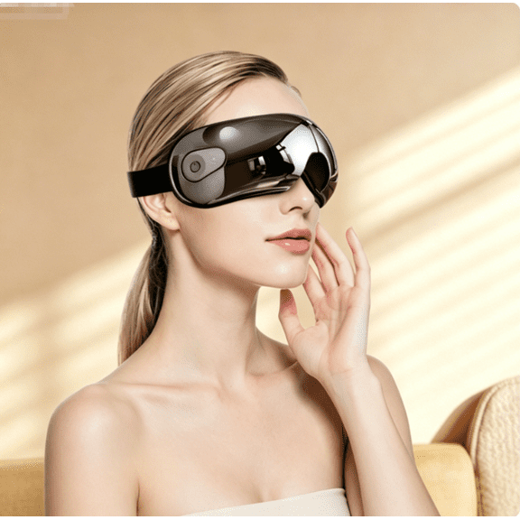 SIMDOO Smart Visible Eye Massager, 180 ° Foldable for Easy Portability, Non‑Eyeball‑Pressing Eye Care Device, Hot Compress Heating Eye Mask with Bluetooth Music Function