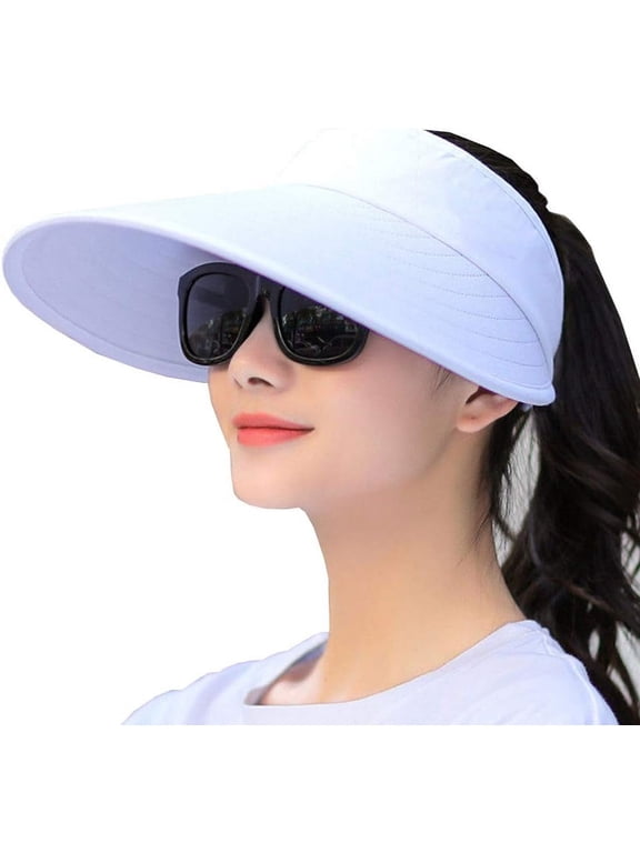Sun Visor Hats Women Large Summer UV Protection Beach Cap