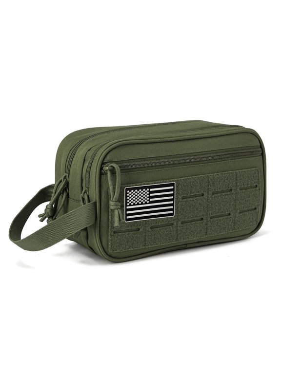 Tactical Toiletry Bag For Men Hygiene Bag EDC Military Tool Molle Pouches Small Dopp Kit Mens Shaving Kit Travel shower Bags, Black