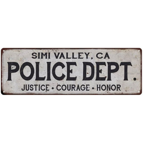 SIMI VALLEY, CA POLICE DEPT. Home Decor Metal Sign Gift 6x18 206180012207