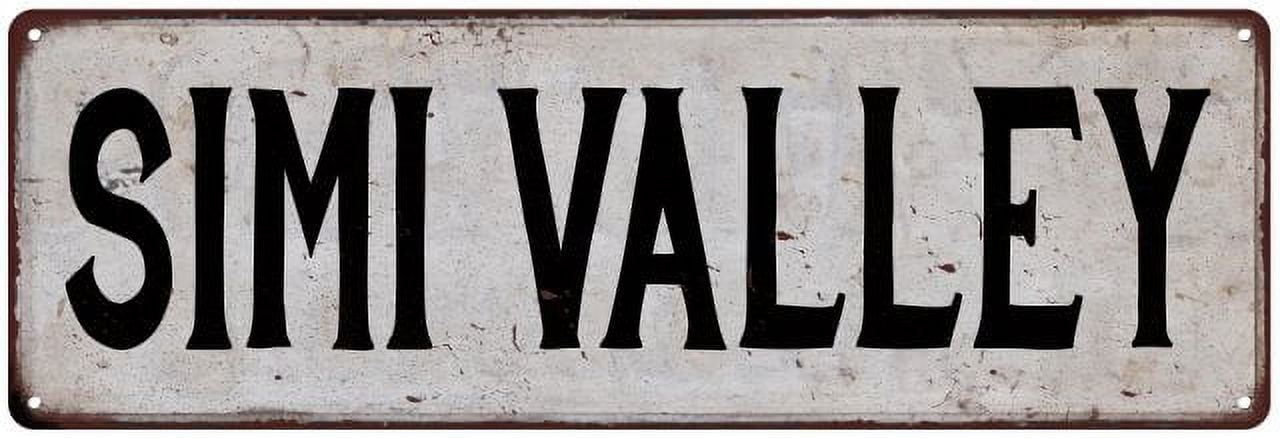 SIMI VALLEY Vintage Look Rustic Metal 6x18 Sign City State 206180041330 ...