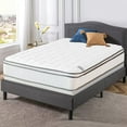 SIMING 10Inch Meduim Plush Eurotop Pillowtop Innerspring Mattress & 8