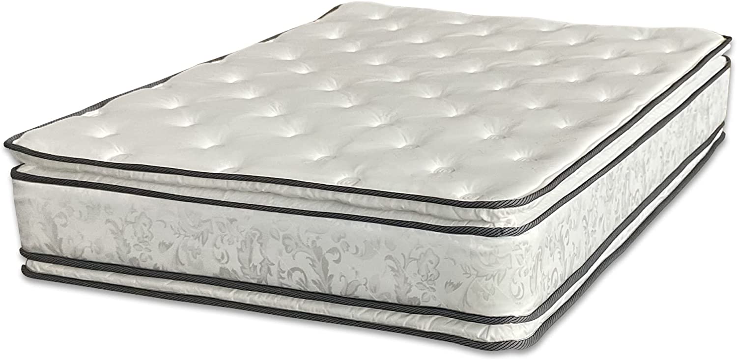 SIMING, 12" Medium Plush Double Sided Pillowtop Innerspring Mattress