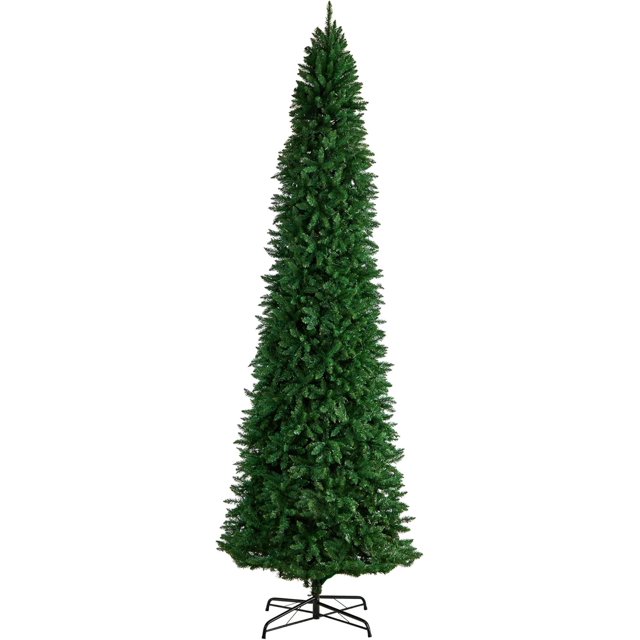 SIMING 12ft. Slim Green Mountain Pine Artificial Christmas Tree with