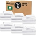 SIMING Bulk Pack of 6 Queen Size Sheet Sets 400 Thread Count 100