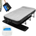 SIMING Inflatable Air Bed with Frame Auto Inflating Air Mattress with Builtin Pump, Memory
