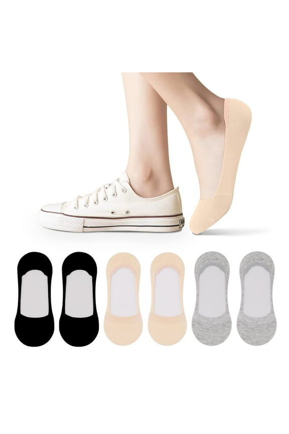 18 Pairs No Show Socks Women for Flats 6 to 18 Pairs Non Slip Invisible Ultra Low Cut Socks Shoe Size 5-8