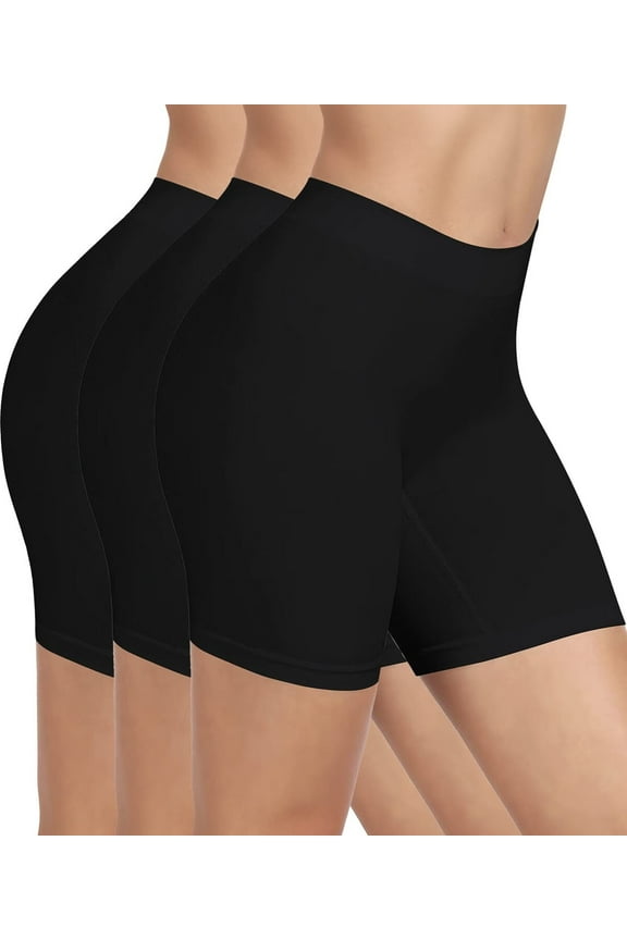 SIMIYA 3 Pack Slip Shorts Womens Comfortable Seamless Smooth Shapewear Slip Shorts for Under Dresses