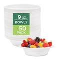 thumbnail image 1 of ZOUYUE [50 Pack] 100% Compostable Disposable Bowls 9 oz.Heavy Duty Disposable Bowls,Eco-Friendly Disposable Sugarcane Paper Bowls, 1 of 5