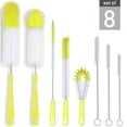 thumbnail image 1 of ZOUYUE 8-Pack Bottle Cleaning Brush Set - Long Handle Baby Bottle Cleaner for Washing Narrow Wine/Beer Bottle,Thermos,Hummingbird Feeder,Sports Well,Plus Kettle/ Straw Brush, 1 of 4