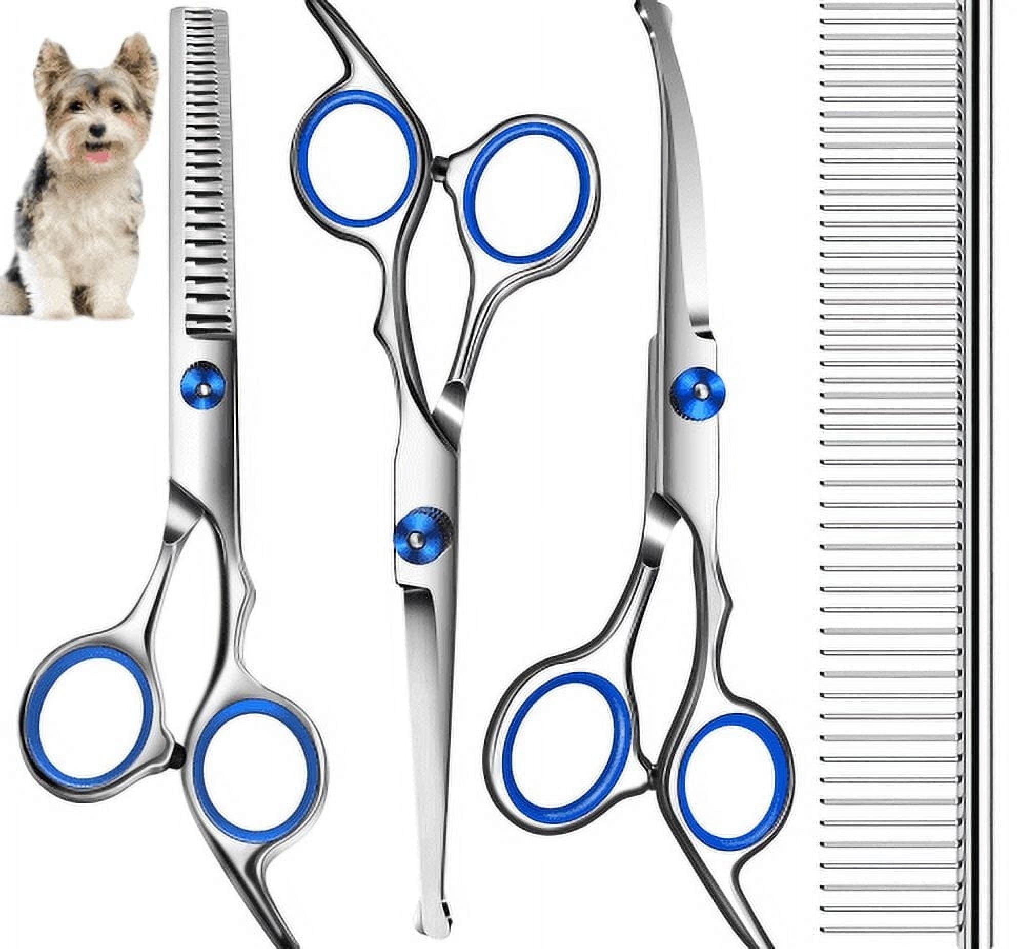 ZOUYUE Pet Grooming Kit, Safety Round Tip Scissors, Hair Trimming ...