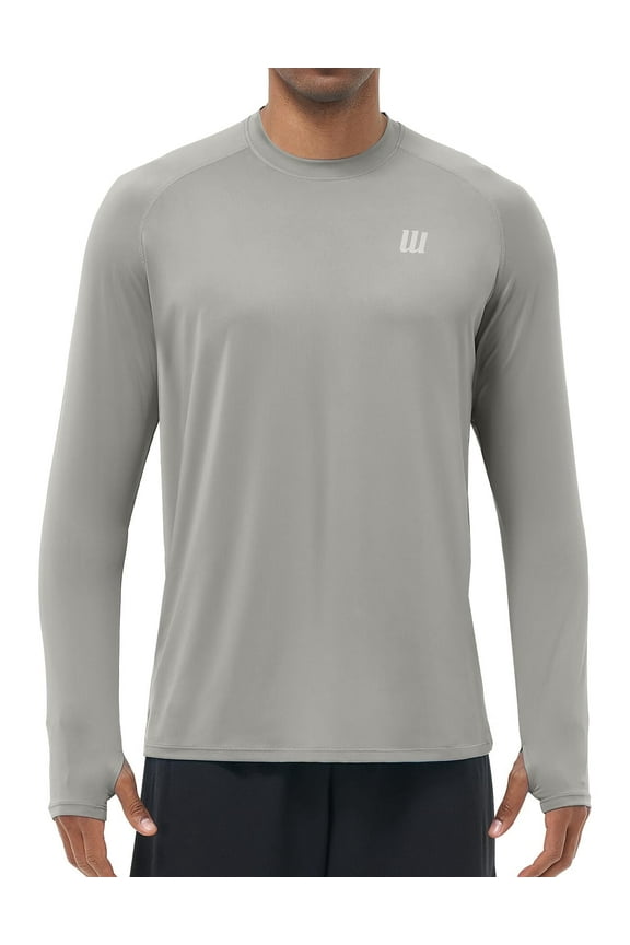 SIMIYA Men's Sun Protection Shirts UV SPF UPF 50+ Long Sleeve Rash Guard Fishing Running Quick Dry Lightweight