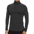 thumbnail image 1 of SIMIYA Men's Turtleneck Basic Men's Long-Sleeved Shirt,Slim Fit Inner Fleece Thermal Underwear Top Long Sleeve Grey, 1 of 5