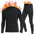 thumbnail image 1 of SIMIYA Thermal Underwear Set for Men Long Johns with Fleece Lined Base Layer for Workout Skiing Running Hiking Navy Blue, 1 of 5