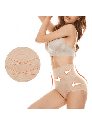 Double Tummy Control Panty Waist Trainer Body Shaper,High Waisted Shapewear  for Women,1 PC Nude,M 