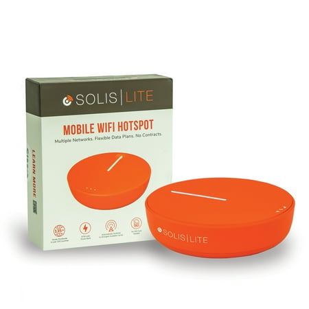 Solis - Lite 4G LTE Global Wi-Fi Hotspot + PowerBank - Mobile Router, Lifetime Data Plan - Orange
