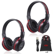 SIMOLIO 2 Pack of IR Headphones for Car DVD, Wireless Uconnect Headphones for Kids Compatible with Honda Odyssey, Chrysler Pacifica, GMC Yukon, Toyota Sienna, C