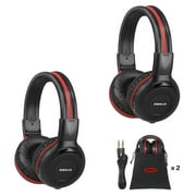 SIMOLIO 2 Pack of IR Headphones for Car DVD, Wireless Uconnect Headphones for Kids Compatible with Honda Odyssey, Chrysler Pacifica, GMC Yukon, Toyota Sienna, Chevy Tahoe, SM-561B2-W (New)
