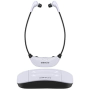 SIMOLIO Wireless TV Headphones with 2.4G Digital Transmitter Charging Dock, Wireless Headphones for TV Watching with Tone & Balance Control for Seniors, Optical/RCA/AUX, 164ft, SM-824D1-W New
