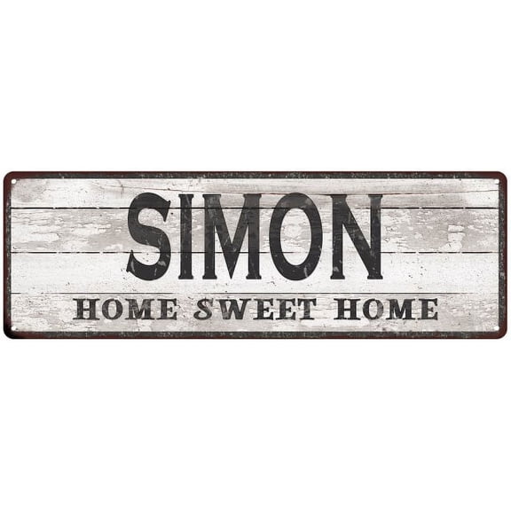SIMON Home Sweet Home Country Look Gift 6x18 Metal Sig 206180045225