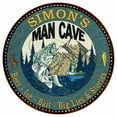 thumbnail image 1 of SIMON'S Man Cave Fishing 14" Round Metal Sign Garage Bar Wall Decor 100140004229, 1 of 1