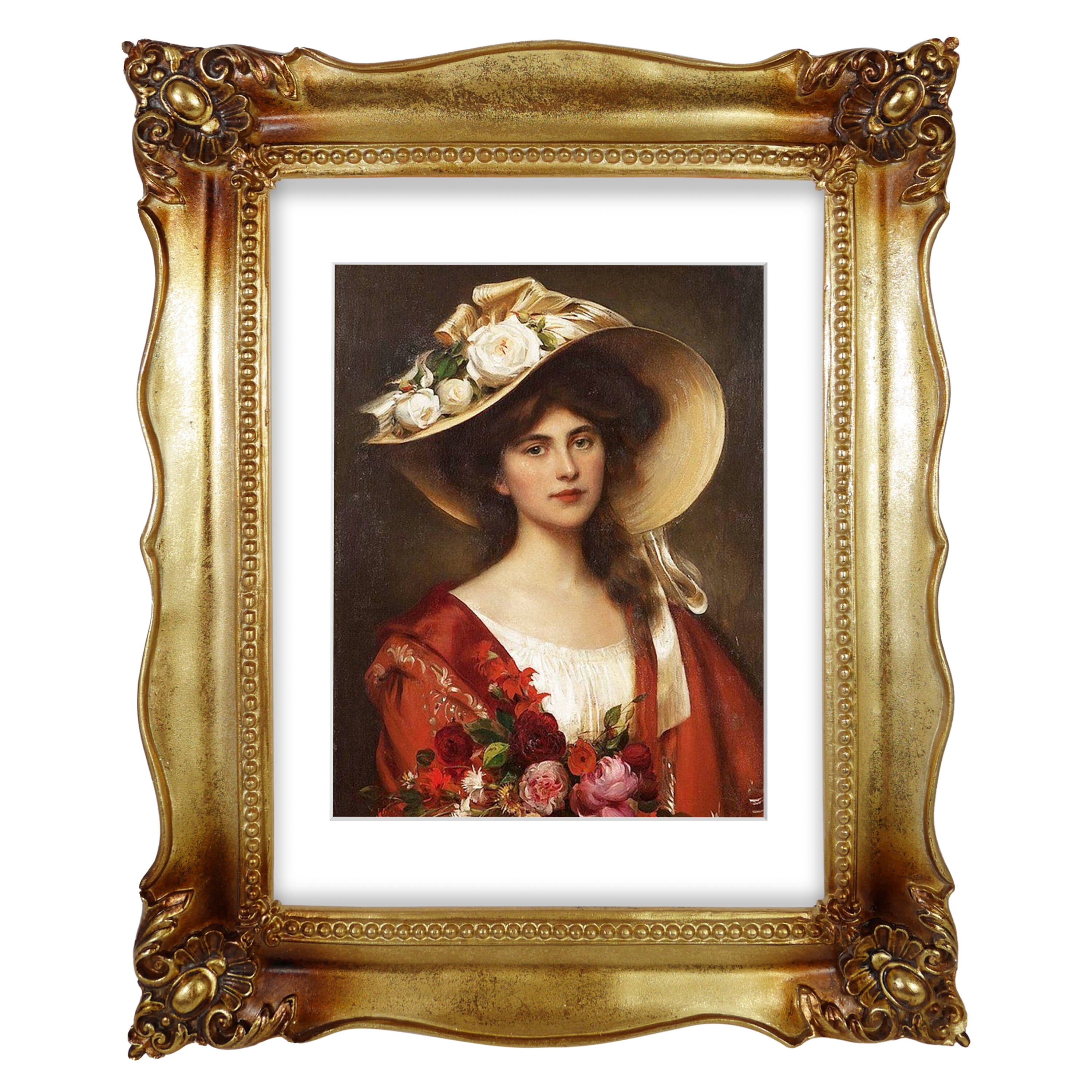 SIMON'S SHOP 11x14 Picture Frame Matted to 8x10, Vintage 11x14 Photo Frame with Mat, Gold Gallery Wall Poster Frames