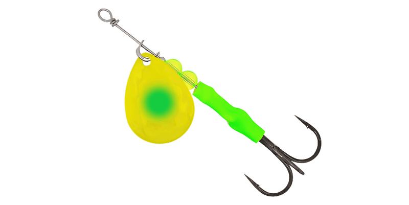 SIMON SALMON 3.5 TROLLING SPINNERS 3.5 SPINNER ORG/WHT