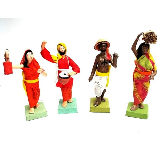 SIMONART And Printing Golu Dolls 4-Piece Set, Home Decor