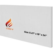 Ceramic Fiber Insulation Board - 2300F Rated - 0.47 x 18 x 24 - Pack of 1 - Ceramic Thermal Insulation Board
