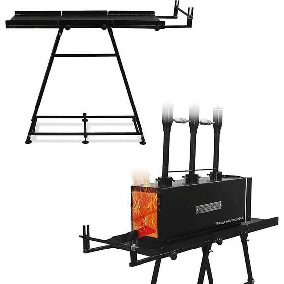 SIMOND STORE blacksmith forge kit Stand - compatible to all single burner, double burner & three burner forge blacksmithing starter kit Steel propane forge - forge starter kit 36 inch tool kit stand