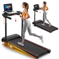 thumbnail image 1 of Adjustable Height Treadmill with Foldable Workstation & 8% Incline, 3.5HP Portable Treadmills for Home 300 lbs Weight Capacity, 12 Programs, Heart Rate Monitor,Installation in 4 Steps, 1 of 8