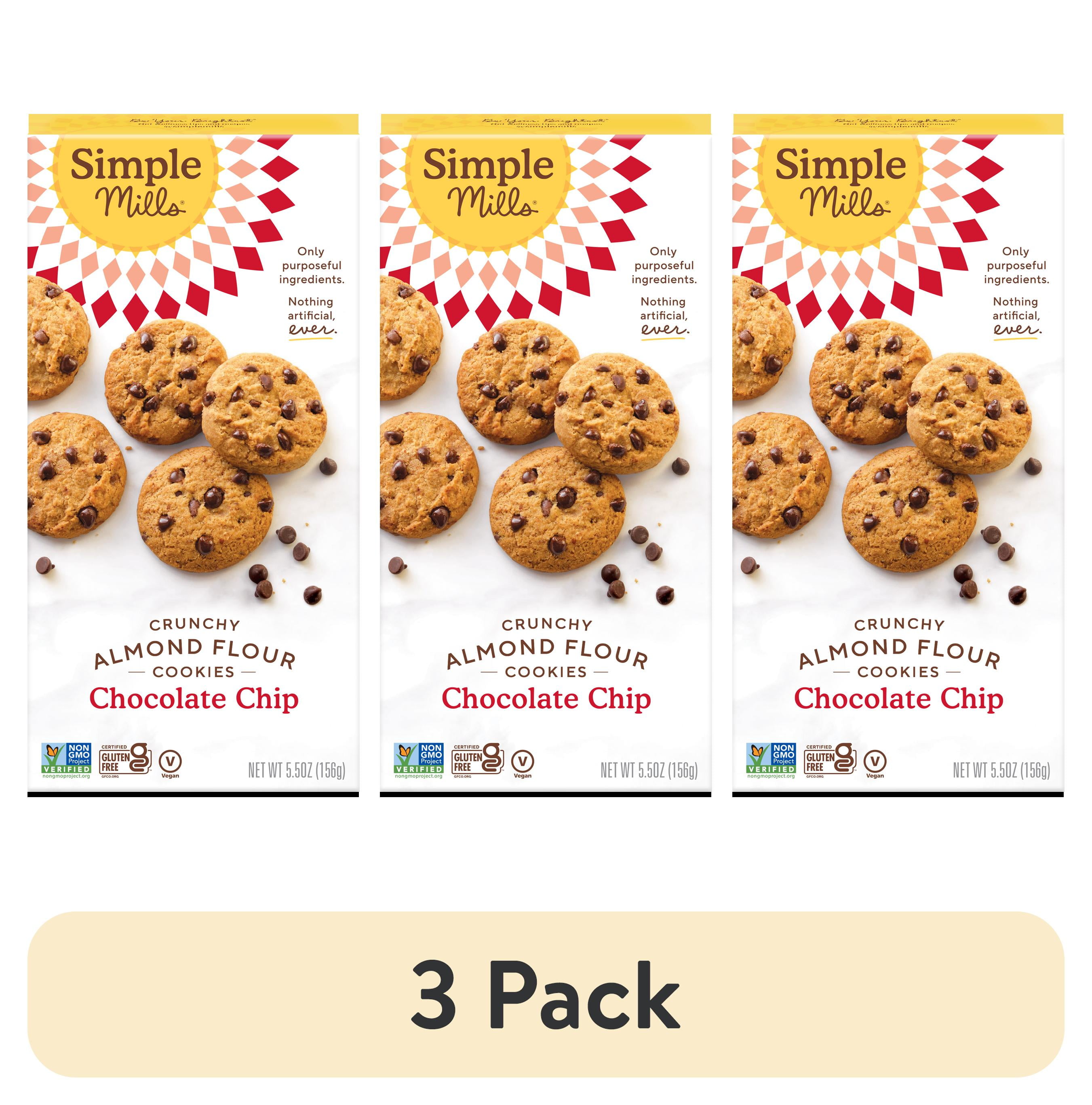 (3 pack) Simple Mills Chocolate Chip Crunchy Cookies, 5.5 oz.