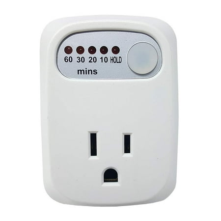 SIMPLE TOUCH Auto Shut-Off Safety Outlet, 60 min 30 min 20 min 10 min Countdown Timer with HOLD option