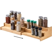 SIMPLEMADE 3-Tier Spice Rack Organizer - Versatile Storage Shelf for Kitchen, Bathroom, Bedroom & Office, Set of 1, Expandable Bamboo