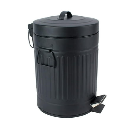 SIMPLEMADE Rectangle Step Garbage Can with Lid, Stainless Steel Trash Bin, 5-Liter Capacity