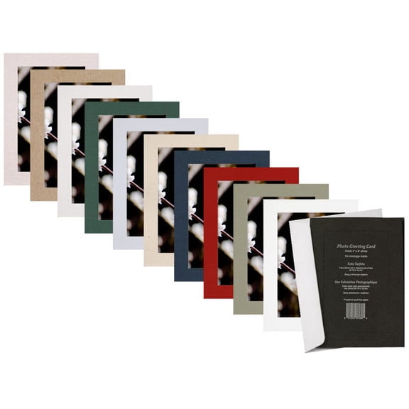 (10 pack) SIMPLICITY BLACK 4x6 Photo Folder Insert Cards sold in 10s - 4x6