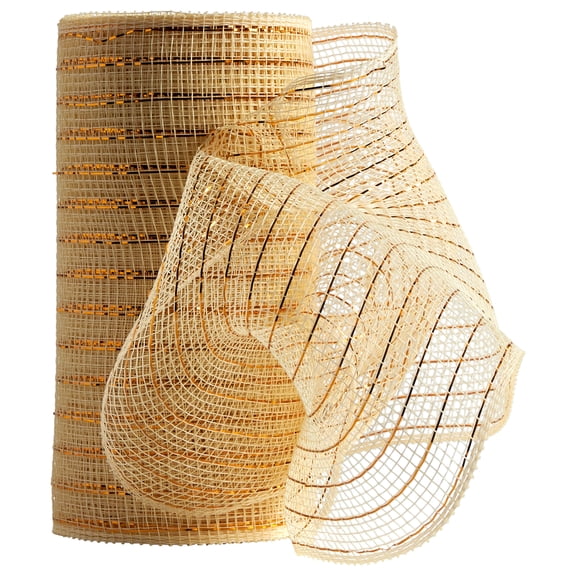 Simplicity mesh ivory gold 5.5in 10 yard, prefect for wreaths and decorating