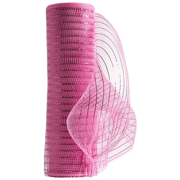 SIMPLICITY MESH LT. PINK 10IN 10Y, PREFECT FOR WREATHS AND DECORATING