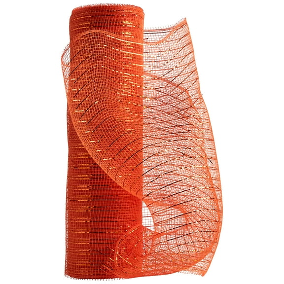 SIMPLICITY MESH ORANGE 10IN 10Y, PREFECT FOR WREATHS AND DECORATING