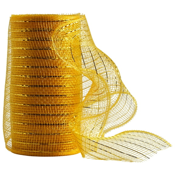 Simplicity mesh yellow/gold 5.5in 10 yard, prefect for wreaths and decorating