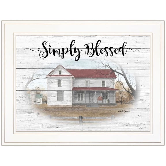 TrendyDecor4U Simply Blessed By Billy Jacobs Framed Print BJ1209-226G
