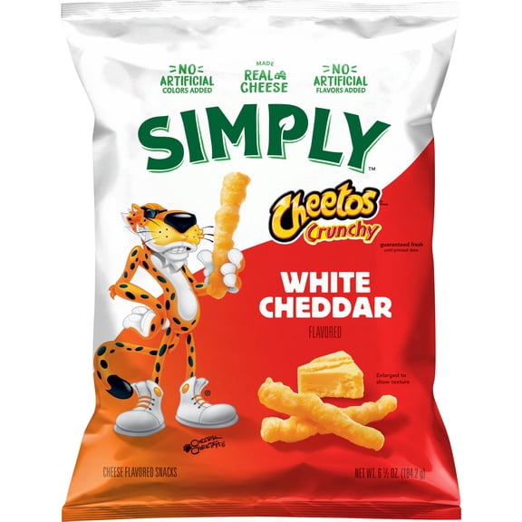 Simply Cheetos Crunchy Cheese White Cheddar Flavored Snacks, 6.5 oz